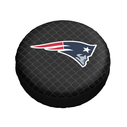 New England Patriots Grid background car tire waterproof dustproof protective cover