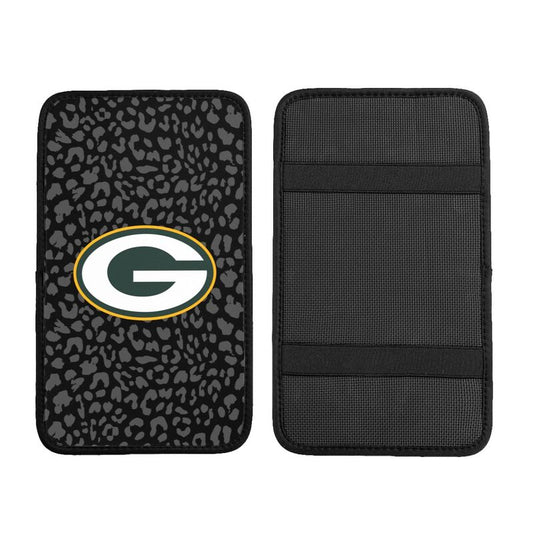 Green Bay Packers 2 print Car handrail box cushion Personalized car armrest cover