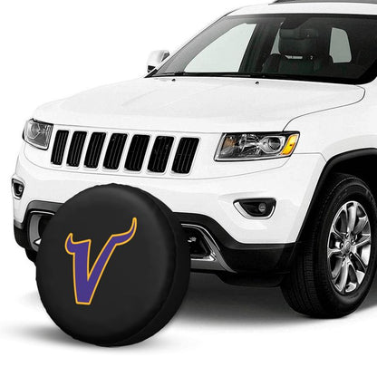 Minnesota Vikings 2 Car tire protective cover waterproof and dustproof tire cover