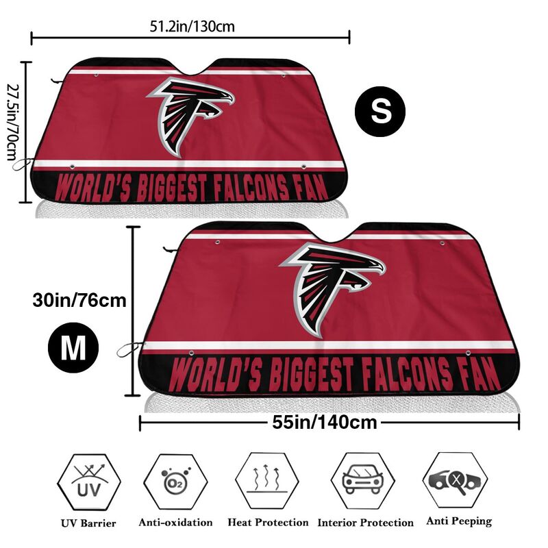 Atlanta Falcons Printing is suitable for car front windshield sunshades Car windshield sunshades