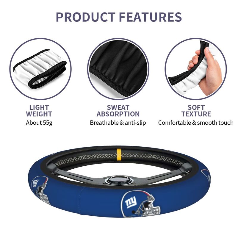 New York Giants 1 Printed breathable elastic steering wheel protective cover