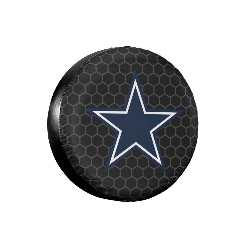 Dallas Cowboys Grid printed car tire cover dustproof and waterproof tire cover