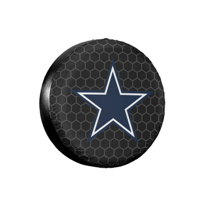 Dallas Cowboys Grid printed car tire cover dustproof and waterproof tire cover