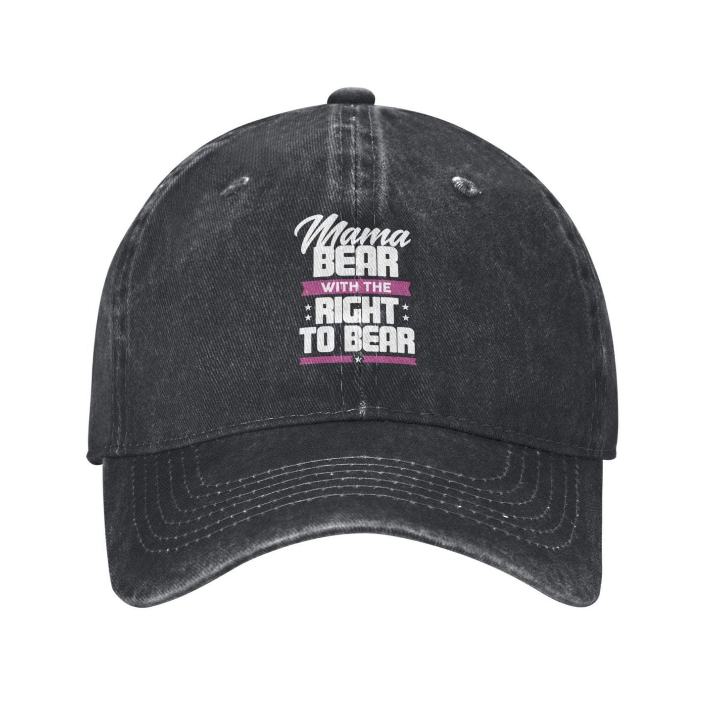 Mama Bear With The Right To Bear Printed unisex baseball cap adjustable cap outdoor hats trucker gift hat