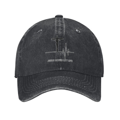 JESUS SAVED MY LIFE Printed unisex baseball cap adjustable cap outdoor sun hats trucker hat
