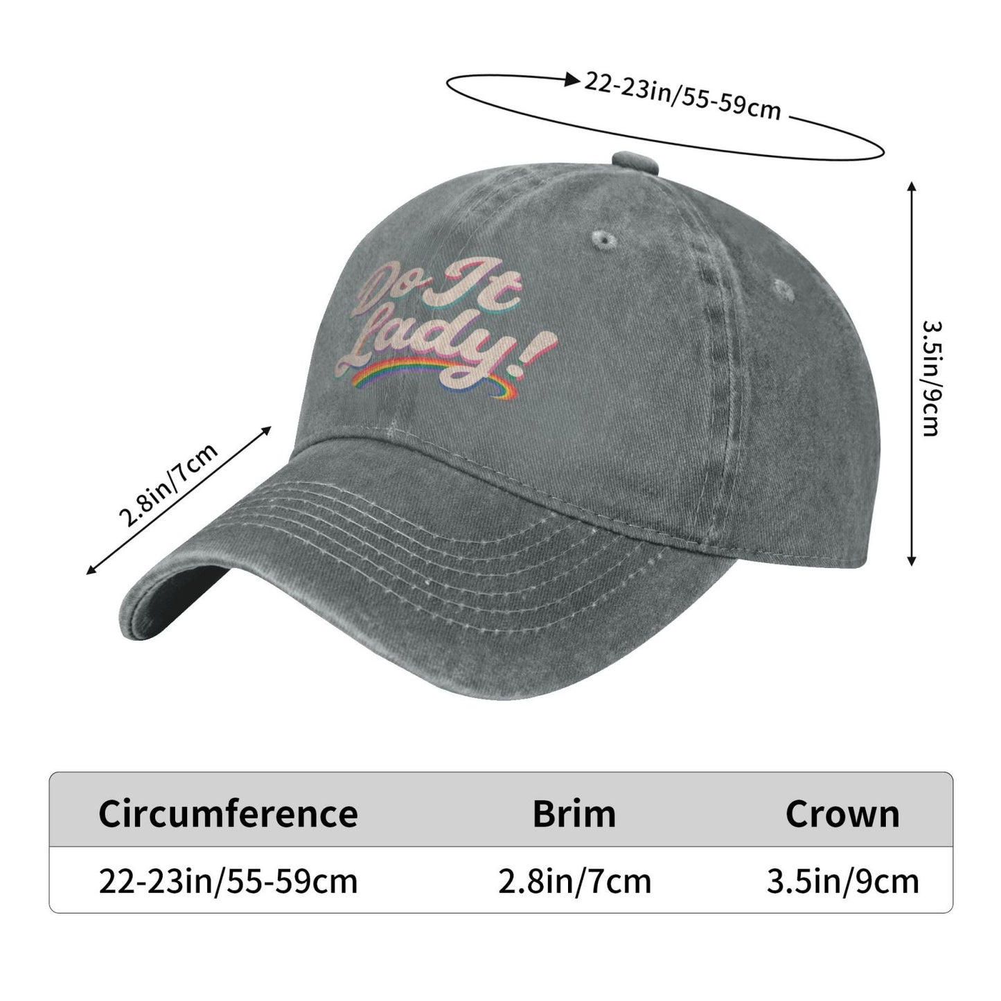 Do It Lady Printed unisex baseball cap outdoor hats adjustable cap trucker gift hat