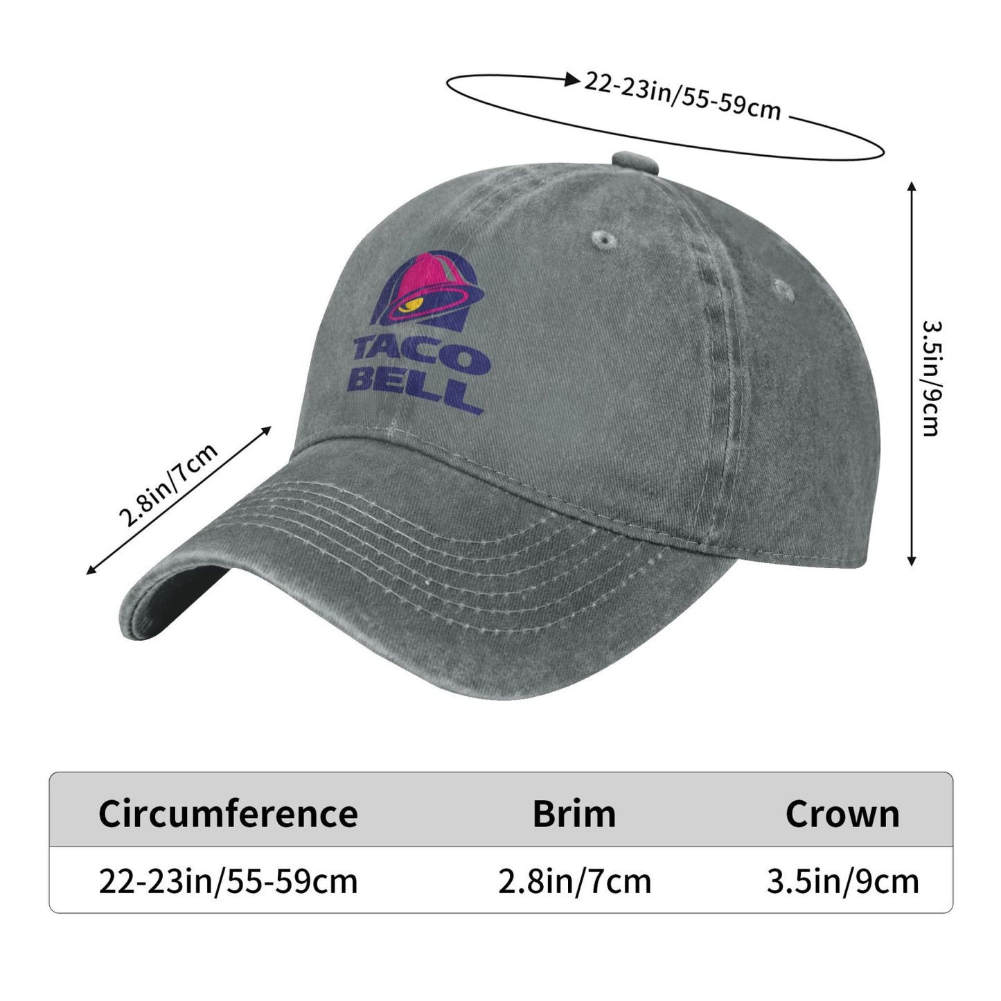 Taco Bell Logo Printed unisex baseball cap adjustable cap outdoor sun hats trucker hat