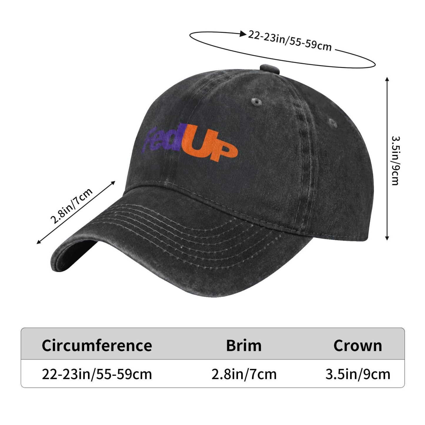 Fed Up Printed unisex baseball cap adjustable cap outdoor sun hats trucker hat