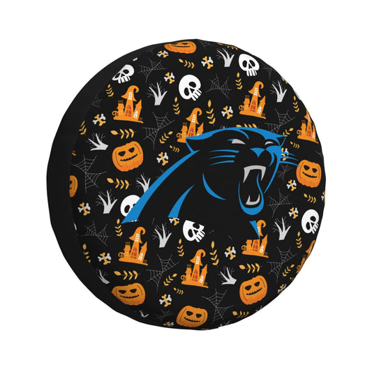 Carolina Panthers Print Pumpkin Castle Small Printed Car Tire Cover Tire Dust Cover
