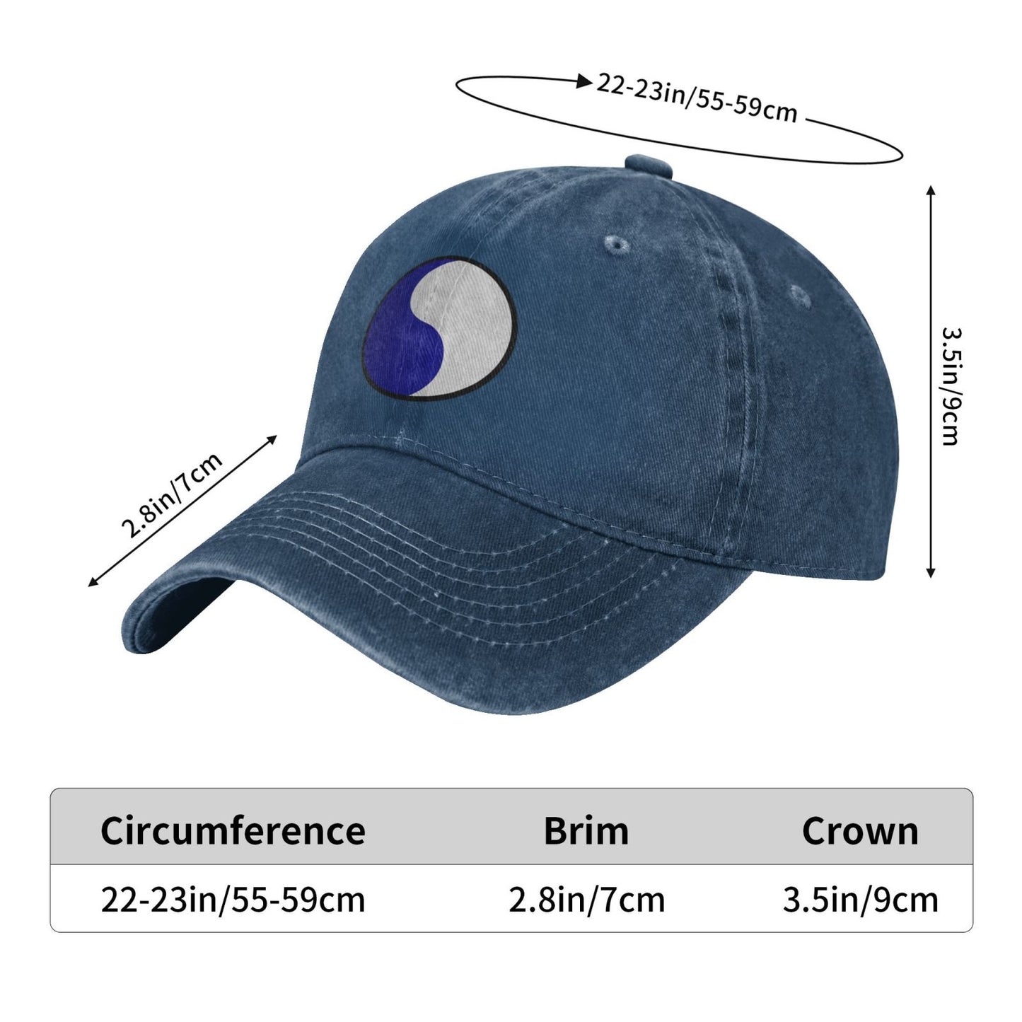 US Army 29th Infantry Printed unisex baseball cap adjustable cap outdoor sun hats trucker hat