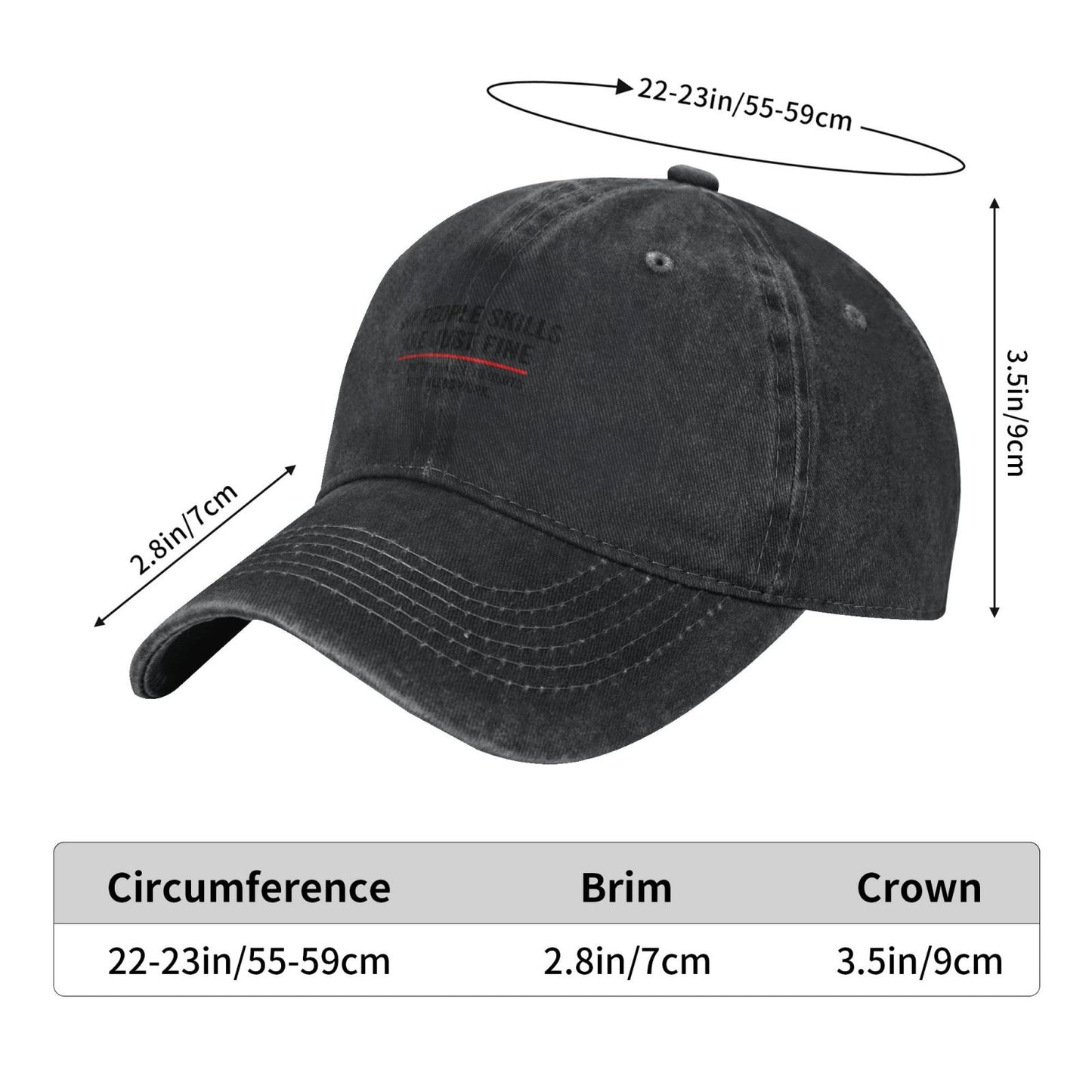 My People Skills Gift Idea Cool Graphic Adult Printing unisex baseball cap adjustable hats Outdoor leisure hat trucker cap