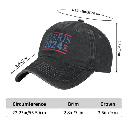 Harris 2024 Printed unisex baseball cap adjustable cap outdoor sun hats trucker hat