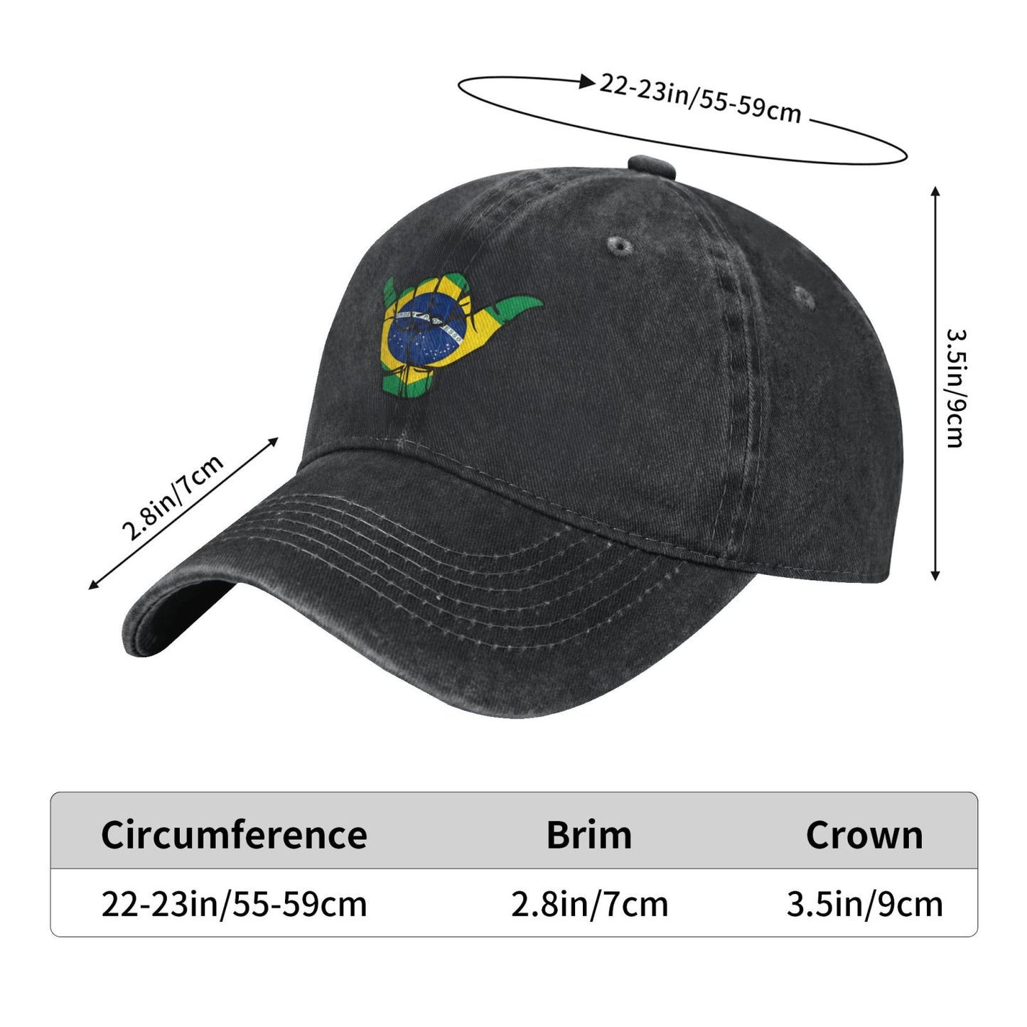 Brazilian Jiu Jitsu Flag Printed unisex baseball cap outdoor hats adjustable cap trucker gift hat