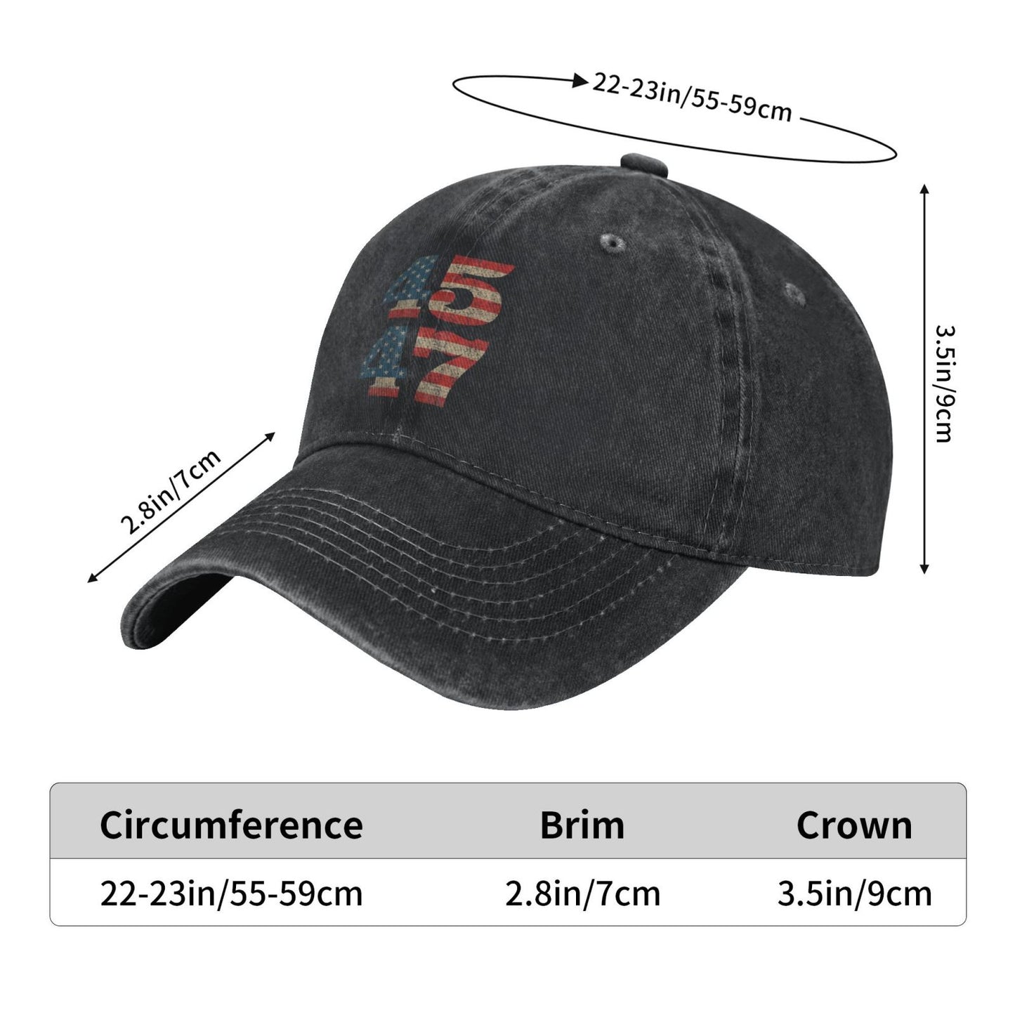 45 47 Printed unisex baseball cap adjustable cap outdoor sunshade trucker hat