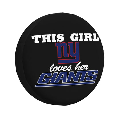 New York Giants Printing wheel dust cover black background car tire cover