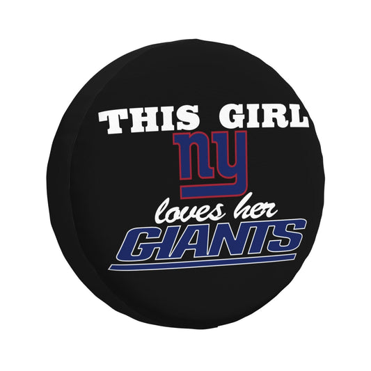 New York Giants Printing wheel dust cover black background car tire cover