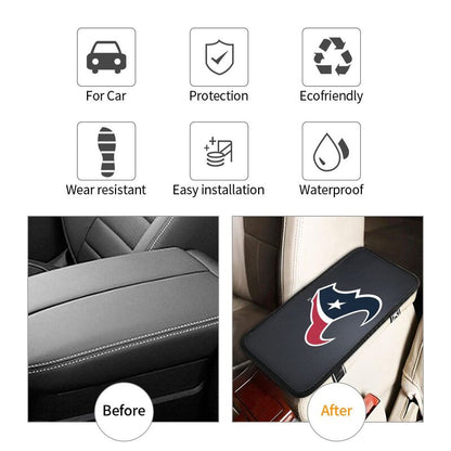 Car armrest box pad Houston Texans4 Printed central armrest box pad anti slip pad
