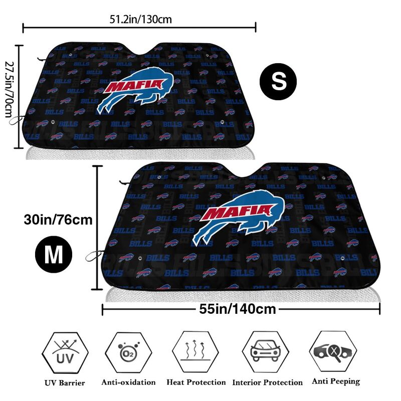 Buffalo Bills Printed is suitable for front Car windshield sunshades Car windshield sunshades
