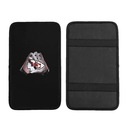 Kansas City Chiefs4 Printed car center armrest box pad anti slip pad