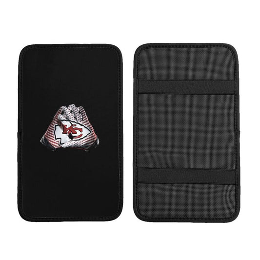 Kansas City Chiefs4 Printed car center armrest box pad anti slip pad