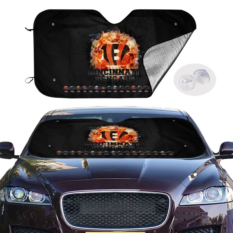 Cincinnati Bengals 2 Printed suitable for front Car windshield sunshades Car windshield sunshades
