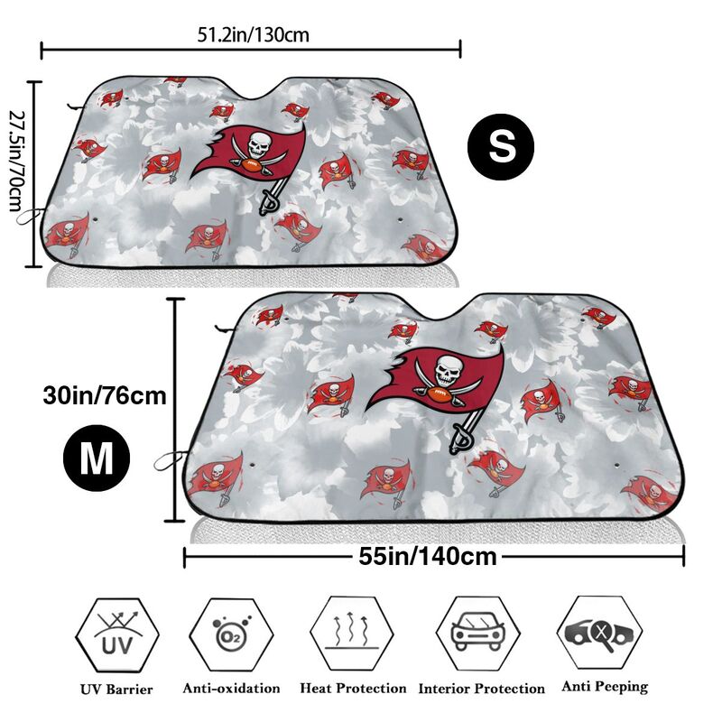 Tampa Bay Buccaneers Printed multi size car front windshield sunshade car windshield sunshade