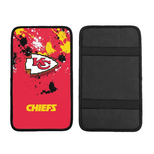 Car armrest box pad Kansas City Chiefs Printed central armrest box cushion protective pad