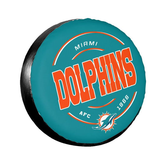Miami Dolphins Printing car tire protection cover car spare tire dust protection cover