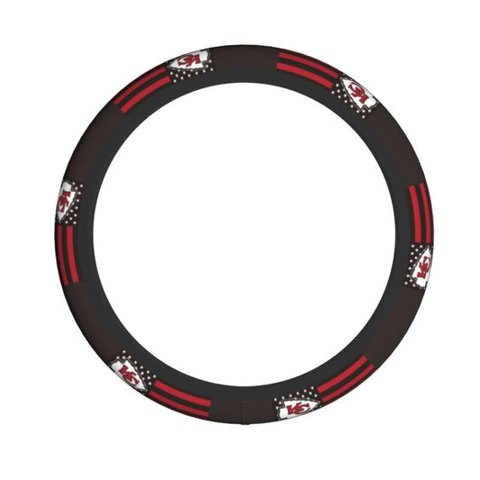 Kansas City Chiefs 2 Printed breathable elastic steering wheel cover anti slip cover