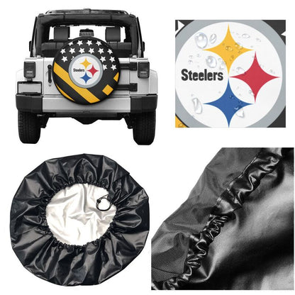Pittsburgh Steelers 4 car dustproof sunscreen tyre protective cover Tyre protective cover