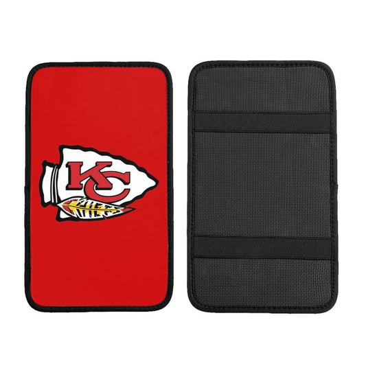 Car armrest box pad Kansas City Chiefs Printed center armrest box pad protective pad