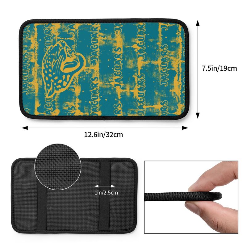 Jacksonville Jaguars print Car armrest box protective cover car center console armrest pad