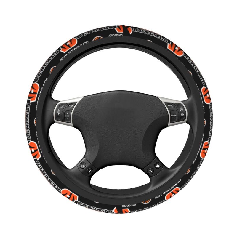 Cincinnati Bengals 2 Printed car protective cover elastic steering wheel cover