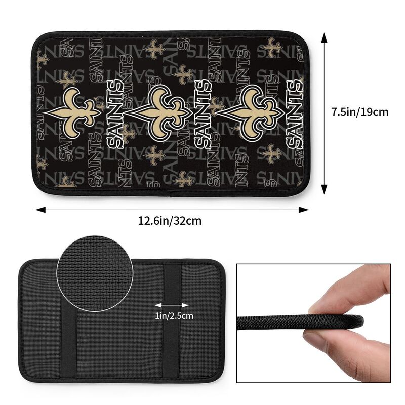 Car armrest box pad New Orleans Saints Printed central armrest box elbow pad