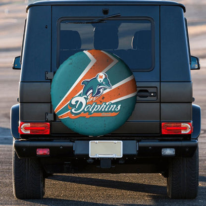 Miami Dolphins printed car tire cover dustproof and waterproof tire cover