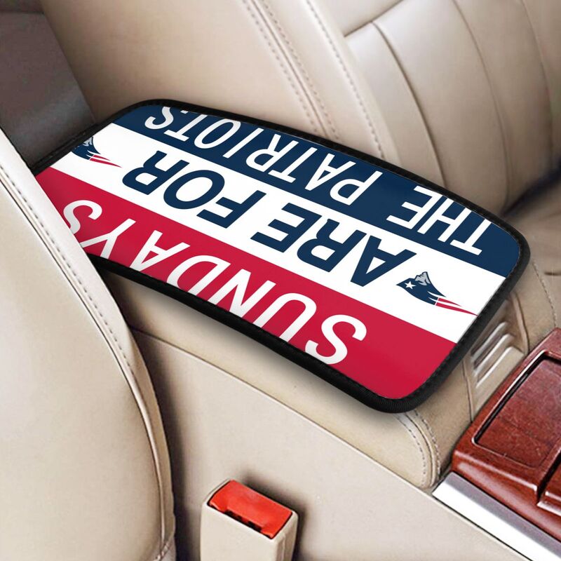New England Patriots Personalized printed car armrest cover Car handrail box cushion