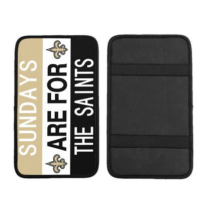 New Orleans Saints Personalized printed car armrest cover Car handrail box cushion