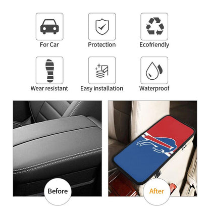Car armrest box pad Buffalo Bills 2 Printed central armrest box cushion protective pad