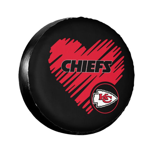 Kansas City Chiefs Printed car spare tire dust protection cover tire protection cover