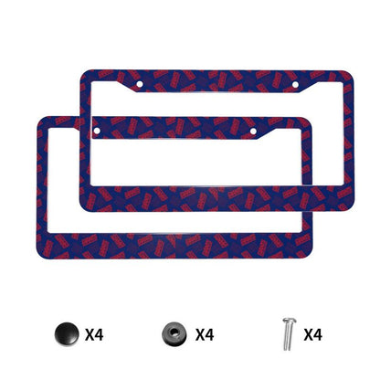 New York Giants Print front rear license plate holder circular hole license plate holder (one pair)