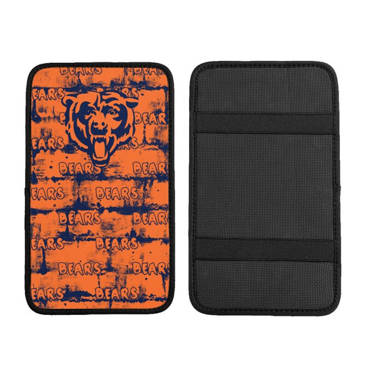 Chicago Bears print Car armrest box protective cover car center console armrest pad