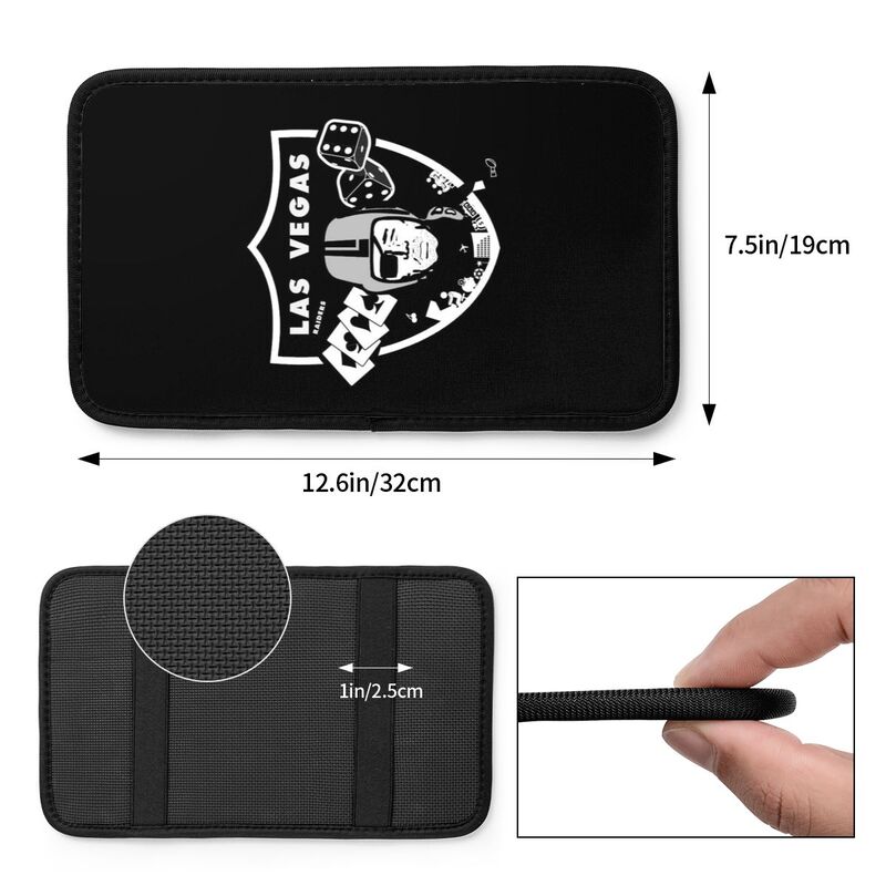 Car armrest box pad Las Vegas Raiders Printed center armrest box pad protective pad