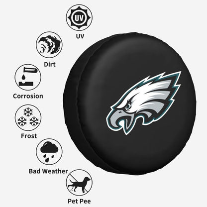 Philadelphia Eagles 3 Car tire protective cover waterproof and dustproof tire cover