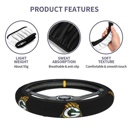 Green Bay Packers Printed elastic steering wheel cover car protective cover
