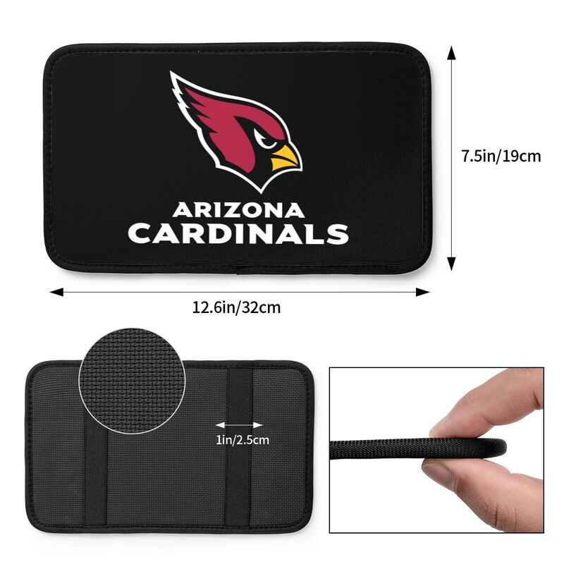 Arizona Cardinals3 Printed car center armrest box pad anti slip pad
