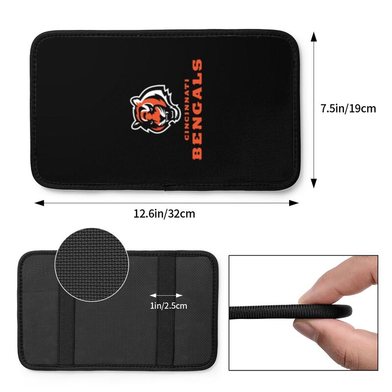 Cincinnati Bengals Printed car center armrest box pad anti slip pad