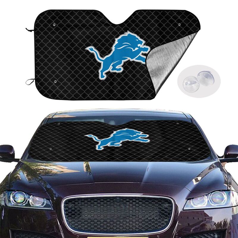Detroit Lions Print Car windshield sunshades is suitable front Car windshield sunshades