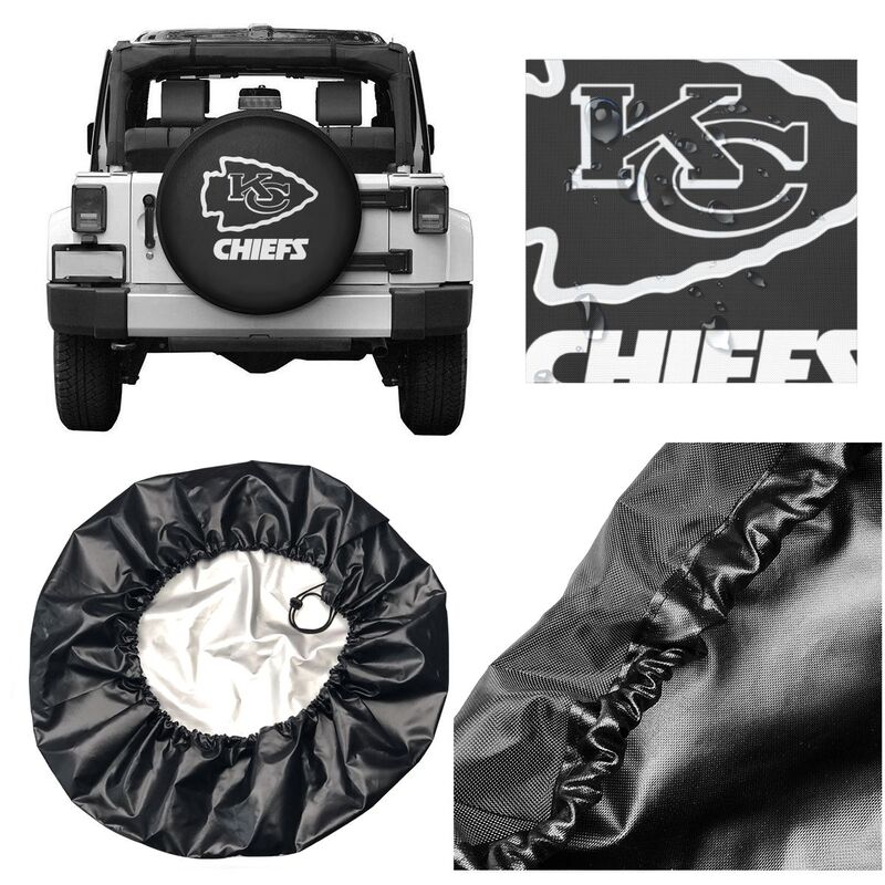 Kansas City Chiefs Print tire protection covers car sunscreen tire protection covers