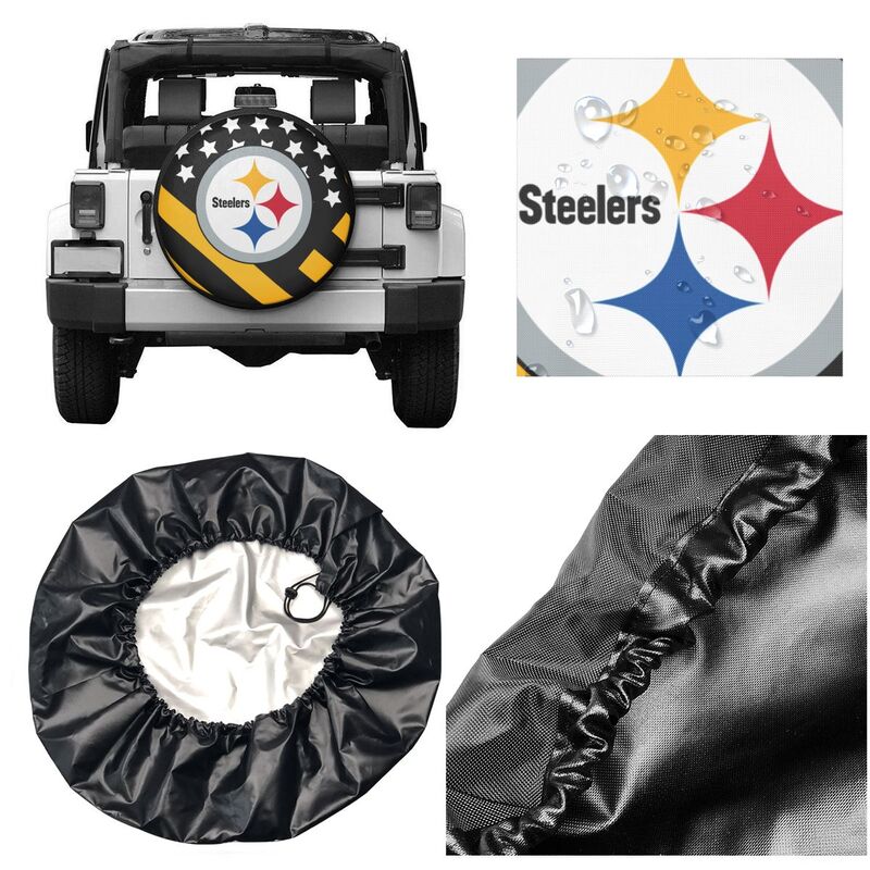 Pittsburgh Steelers 5 Printing tire protection cover car sun protection tire protection covers