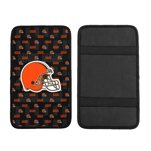 Cleveland Browns printed Car handrail cushion Personalized car armrest cover